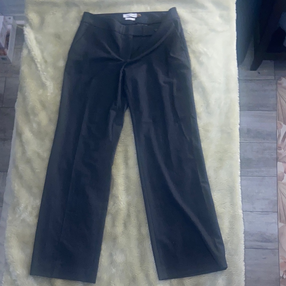 Calvin Klein Classic Fit Trousers in Charcoal Gray